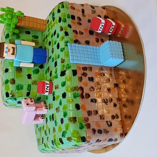 Torta Minecraft igrica za rođendan.